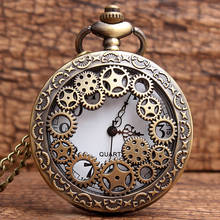 Doctor Bronze Hollow Mystery Who Machinery Quartz Pocket Watch Pendant Necklace Chain Women Men Pocket Watch Relogio De Bolso 2024 - buy cheap