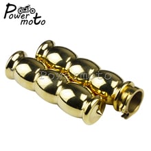 Motorcycle Brass 1" Handlebar Grips Golden Handle Grips 25mm For Harley Sportster XL1200 883 Bobber Chopper Custom 2024 - buy cheap