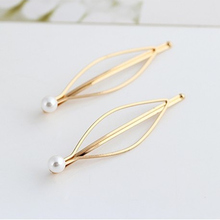 Fashion Simple Atmosphere European Style Jewelry Wild Imitation Pearl Gold Hairpin Side Clip Hair Accessories Hairpin Headdress 2024 - buy cheap