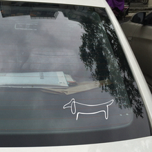 Adesivo de vinil para decoração de janela de carro, tecido de salsicha, cachorro, picasso, arte, decalques de amor 2024 - compre barato