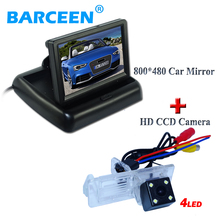 LCD Car rear monitor 4.3" with 4 led car reserve camera hd ccd for Renault Fluence/Dacia Duster/Megane 3/ for Nissan Terrano 2024 - buy cheap