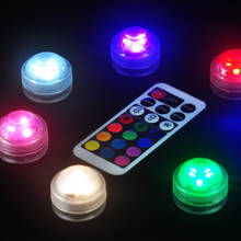 100pcs/Lot 3CM Mini Submersible LED Light with Remote Controller 2pcs CR2032 Battery Operated Waterproof LED Party Light For Dec 2024 - buy cheap