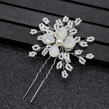 Newest Wedding Prom Party Flower Hair Pins for Bride Hairpins for Women Wedding Hair Ornaments Hair Accessories 2024 - buy cheap