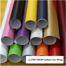 127*30CM Car stickers 3D Carbon Fiber Vinyl Decal Car Wrap Sheet Roll Film Motorcycle Car Styling Body Sticker Auto Accessorries 2024 - buy cheap