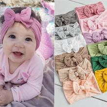 Newborn Toddler Baby Girls Boys Turban Solid Headband Hair Band Bow Accessories Cute Princess Headwear Soft Comfortable Cotton 2024 - buy cheap