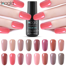 Inagla Nail Gel Polish High Quality Nude Paint Gel Crystal Lacquer Nail Art Soak off Long-last UV LED Gel Nail Polish 2024 - buy cheap