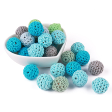 TYRY.HU 100pc Handmade 16mm Wooden Beads Crochet Round balls Baby Chewable Teething Bracelet beads DIY Nursing Jewelry Making 2024 - buy cheap