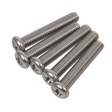 M8 x 45mm 304 Stainless Steel Phillips Machine Screw Bolt 5pcs 2024 - buy cheap