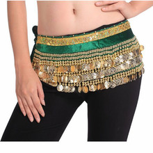 2016 Cheap New Women Belly Dance Coin Belts Belly Dancing Hip Scarf on Sale 10 Colors Available 2024 - buy cheap