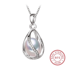 Модное ожерелье из стерлингового серебра 925 пробы с подвеской, цепочки 18 дюймов из серебра 925 пробы, эффектное ожерелье для женщин 2024 - купить недорого