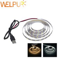 WELPUR battery 5V USB LED Strip 2835 DC LED Light Flexible 50CM 1M 2M 3M 5M white warm  For TV Background Lighting Night light 2024 - buy cheap