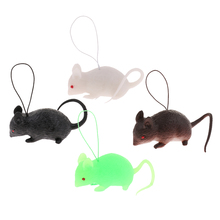 Mini ratón de goma de imitación para decoración del Fiesta Temática, juguete realista, juguete de mordaza 2024 - compra barato
