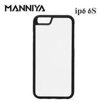 MANNIYA пустой 2D сублимационный ТПУ + ПК резиновый чехол для iphone 6 6s с алюминиевыми вставками Бесплатная доставка! 100 шт./лот 2024 - купить недорого