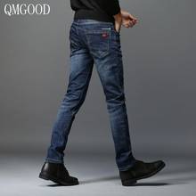 QMGOOD 2018 Fashion Designer Skinny Jeans Men Straight Blue Black Mens Casual Biker Denim Jeans Male Stretch Trouser Size 28-36 2024 - buy cheap