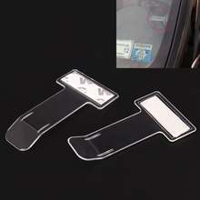 5 pçs carro veículo bilhete de estacionamento titular clipe adesivo pára-brisas fixador adesivos kit acessórios do carro 2024 - compre barato