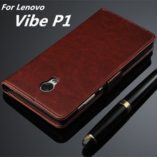 Capa fundas dobrável de alta qualidade para lenovo p1 coldre de couro magnético para lenovo vibe p1 capa de telefone 2024 - compre barato