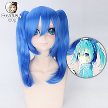 Camiseta nueva Project MekakuCity Actors Enomoto Takane, peluca azul, disfraz de Cosplay de cabello sintético, peluca con coletas dobles, para fiesta, 2019 2024 - compra barato