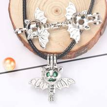 Creative Little Devil Pearl Cage Necklace Pendant Aromatherapy Essential Oil Diffuser Box Oyster Pearl Necklace Jewelry Gift 2024 - buy cheap