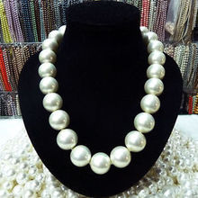 RARE Huge 16mm White South Sea Shell Pearl Necklace 18" AAA+ 2024 - buy cheap