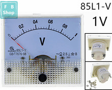 1 шт. 85L1-V 1V AC Аналоговый вольтметр панельный измеритель напряжения 64*56 мм 2024 - купить недорого