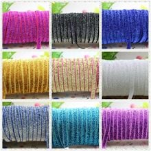 DUWES 3/8'' Free shipping ELASTIC stretchy Glitter Velvet Ribbon 50y/lot YOU PICK COLOR party decoration wholesale 9mm  H2347 2024 - buy cheap