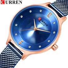 Luxury Dress Diamond Quartz Watches Women Fashion Clock Stainless Steel Mesh Ladies Wristwatch CURREN Brand Women's Watch 9036 2024 - buy cheap