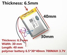 Herramienta eléctrica de posicionamiento GPS, instrumento médico con batería de litio y Bluetooth, 653040, 3,7 V, 700MAH, venta directa de fábrica 2024 - compra barato