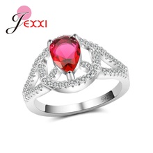 Anillo de plata esterlina 925 con forma de gota de agua para mujer, accesorio elegante con forma de corona de piedra, para Dedo de Reina, hermoso regalo de boda/compromiso 2024 - compra barato