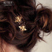 ALYXUY 2Pcs Women's Fashion Girl Exquisite Gold Bee Hairpin Side Clip Elegant Hair Clips Sweet Headwear Hair Accessories H340 2024 - buy cheap