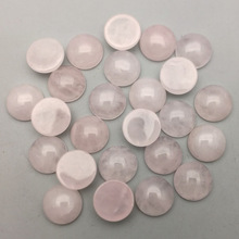 Contas de pedra colorida, contas da moda com pedras de cristal rosas 12mm redondas cab cabochão sem furo para fazer joias atacado 50 2024 - compre barato