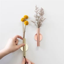 Wall Flower Arrangement Vase Abstract Minimalist decor Iron Vase Dried Flower Racks Nordic Flower Ornament Vase Decoration Home 2024 - buy cheap