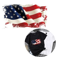 Ironing on Cloth Patches American Flag Design Washable Heat Transfers Patch DIY Decoration Appliqued for Jeans Coat Stickers 2024 - buy cheap