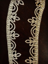 1 yarda de corte de cristal de alta calidad para la decoración 1,2 ''en ancho de lujo Bling Ropa Accesorios del vestido de novia Trim 2024 - compra barato