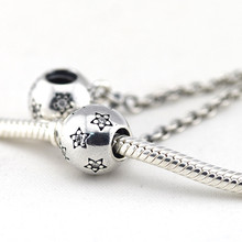 Fits Silver Charms Bracelet New 925 Sterling Silver Star Ball Safety Chain Charm DIY Making Jewelry For Women Bracelet 2024 - buy cheap