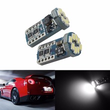 ANGRONG 2x T10 W5W LED Car Number Plate Light 501 168 194 Wedge 12 SMD LED Sidelight Parking Bulbs Canbus White 6000K 2024 - buy cheap