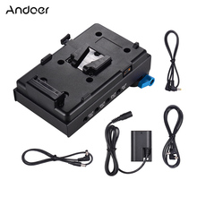 Andoer-adaptador para placa de bateria com 15mm, suporte em v com duas hastes sensíveis ao toque, bmcc, bmpcc e canon 2024 - compre barato