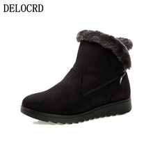 Women Zip Winter Snow Boots Ladies Warm Fur Suede Wedge Ankle Boot Female 2020 Fashion Casual Shoes Comfort Footwear Plus Size 2024 - buy cheap