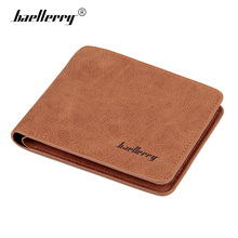 Baellerry Vintage Wallet Men Casual Leather Wallets Brand Coin Walet Small Card Holder Short Clutch Purse Fashion Slim Money Bag 2024 - buy cheap