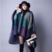 Women Cloak Scarf Pashmina Cashmere Poncho Scarves Shawl Luxury Brand Plaid Blanket Capes Windproof Warm Winter Scarf Oversize 2024 - buy cheap