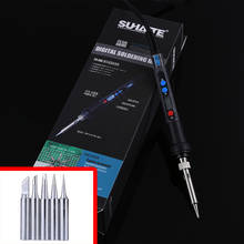 110V/220V 90W Electric Solder Soldering Iron Digital LCD Adjustable Temperature Solder Iron + 5pcs Welding  Tips 2024 - buy cheap