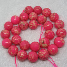 Mini. Order is $7! 6-14mm Pink Emperor imperial Jaspers Smooth Round DIY Spacer Beads 15" 2024 - buy cheap