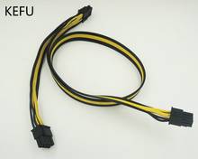 5pcs/lot PCI-E 6pin male to 2*PCI-E 8(2+6)pin 18AWG extention Splitter Hub Power Cable 2024 - buy cheap