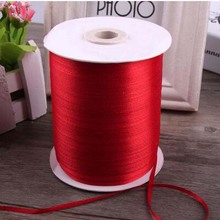 1/8" 3mm 100Yards Red Satin Ribbon For Arts Crafts & Sewing Christmas Wedding Party Decoration Gift Wrap Handmade DIY Material 2024 - buy cheap