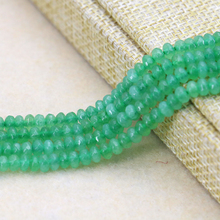 New 2X4mm Faceted shallow green chalcedony abacus shaped loose beads 15"  DIY fit women jewelry making gift 2024 - buy cheap