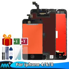 Класс AAA + качество ЖК-дисплей для iPhone 4 6 8 ЖК-дисплей сенсорный экран дигитайзер сборка запасные части для iPhone 8 6 lcd + подарок 2024 - купить недорого