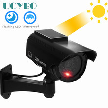 Dummy camera solar power outdoor CCTV fake video surveillance wifi cam w/ flashing led battery false home security camera 2024 - buy cheap