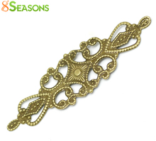 8Seasons Filigree Stamping Embellishments Findings Antique Bronze Flower Vine Hollow Jewelry 65mm(2 4/8") x 20mm( 6/8"), 100 PCs 2024 - buy cheap