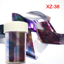 Rollo de láminas de manicura holográfica, pegatinas de moda de diseño 3D para decoración de uñas, gradiente holográfico de arcoíris, DIY, 1,2 m/rollo 2024 - compra barato
