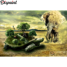 Dispaint Full Square/Round Drill 5D DIY Diamond Painting "Turtle elephant"3D Embroidery Cross Stitch Home Decor Gift A12090 2024 - buy cheap