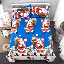Jogo de cama com fronha, decoração de natal, com design de neve, fronha, capa de edredom, king/queen e natal 2024 - compre barato